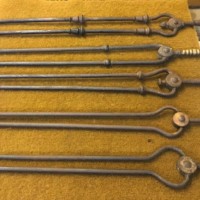 Antique Cast Iron Fireside Tongs