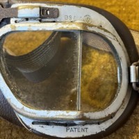 Vintage Motoring Helmet and Goggles