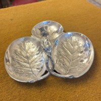 Antique Silver Plated Trio of Thistle Pattern Bon Bon / Sweet Dishes