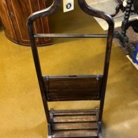 Antique Dark Oak Gentleman's Clothes Valet / Press