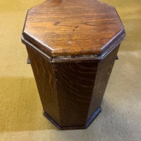 Arts & Crafts Oak Liberty Style Hexagonal Sewing Box