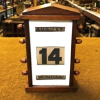 Victorian Mahogany Perpetual Desk Calendar