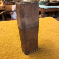 Antique Leather Spirit Flask Holder