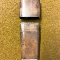 Antique Leather Spirit Flask Holder