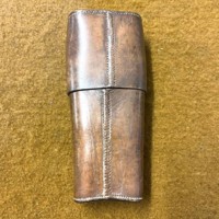 Antique Leather Spirit Flask Holder