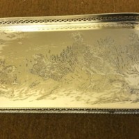 Vintage Silver Plated 'Famous Grouse Whisky' Drinks Tray