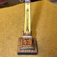 Victorian Tunbridge Ware Obelisk Thermometer