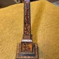 Victorian Tunbridge Ware Obelisk Thermometer