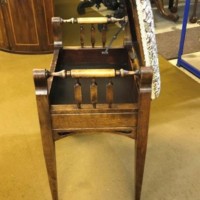 Antique Mahogany Piano Stool with Storage Compartment