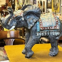 Vintage Large Highly Embellished Elephant Figure