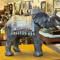 Vintage Large Highly Embellished Elephant Figure