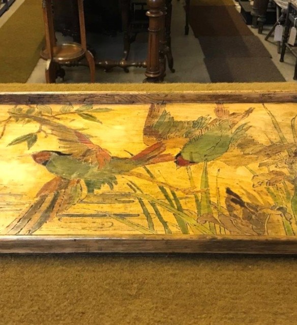Vintage Wooden Hand Painted Serving Tray / Wall Art