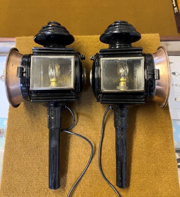 Edwardian Pair of Carriage Driving Lamps