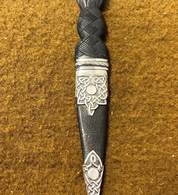 Vintage Scottish Sgian Dubh with Silver Plated Mounts