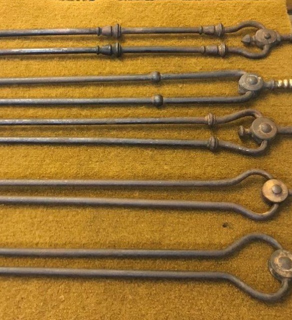 Antique Cast Iron Fireside Tongs